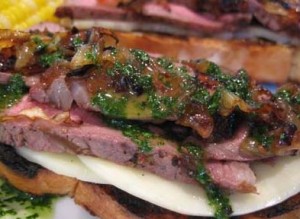 Open Face Steak Sandwiches
