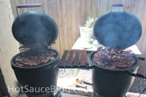 Jerky on the Big Green Eggs