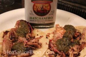 Hatchanero on Pulled Pork Tacos