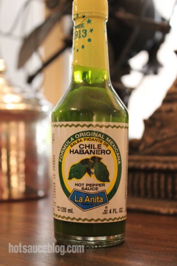La Anita Green Chile Habanero Hot Sauce Bottle